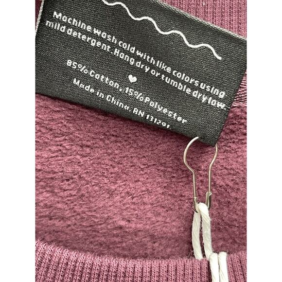 NWT Popflex Brunch Sweater Sweatshirt Merlot Size Small Medium - Picture 9 of 9